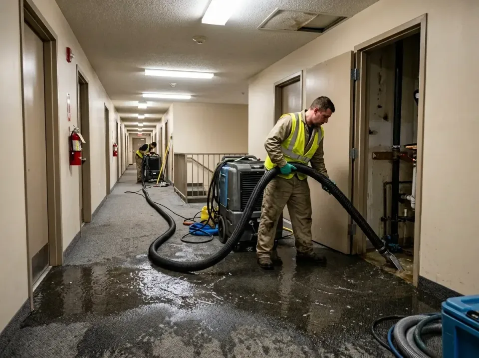 multi-unit-apartment-hallway-f-005 — frequently asked questions, Emergency Burst Pipe Water Extraction & Removal in Oaklawn-…